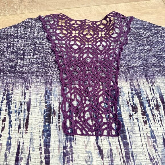 CHRISTOPHER BANKS WOMENS OMBRE' SHORT SLEEVE SHIRT SMALL - Picture 8 of 8